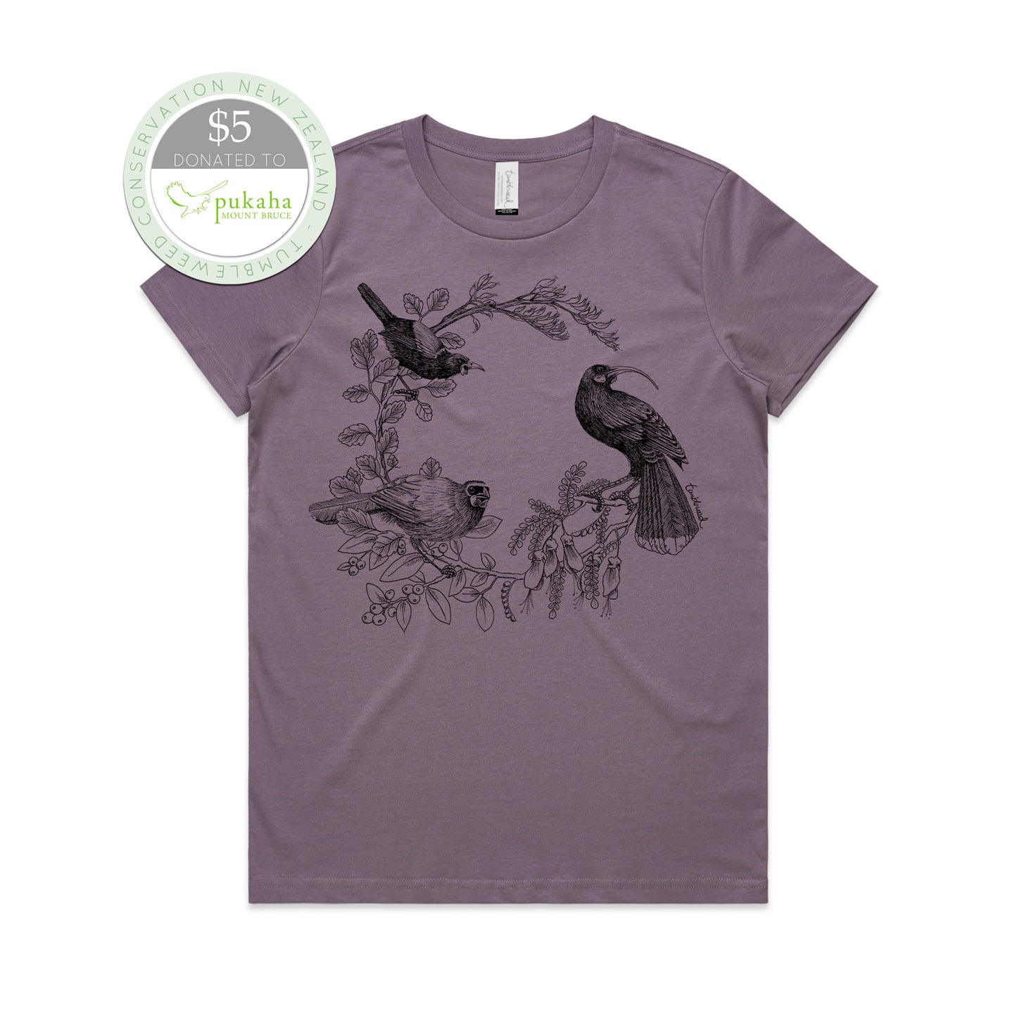 Kōkako huia saddleback/tīeke t-shirt