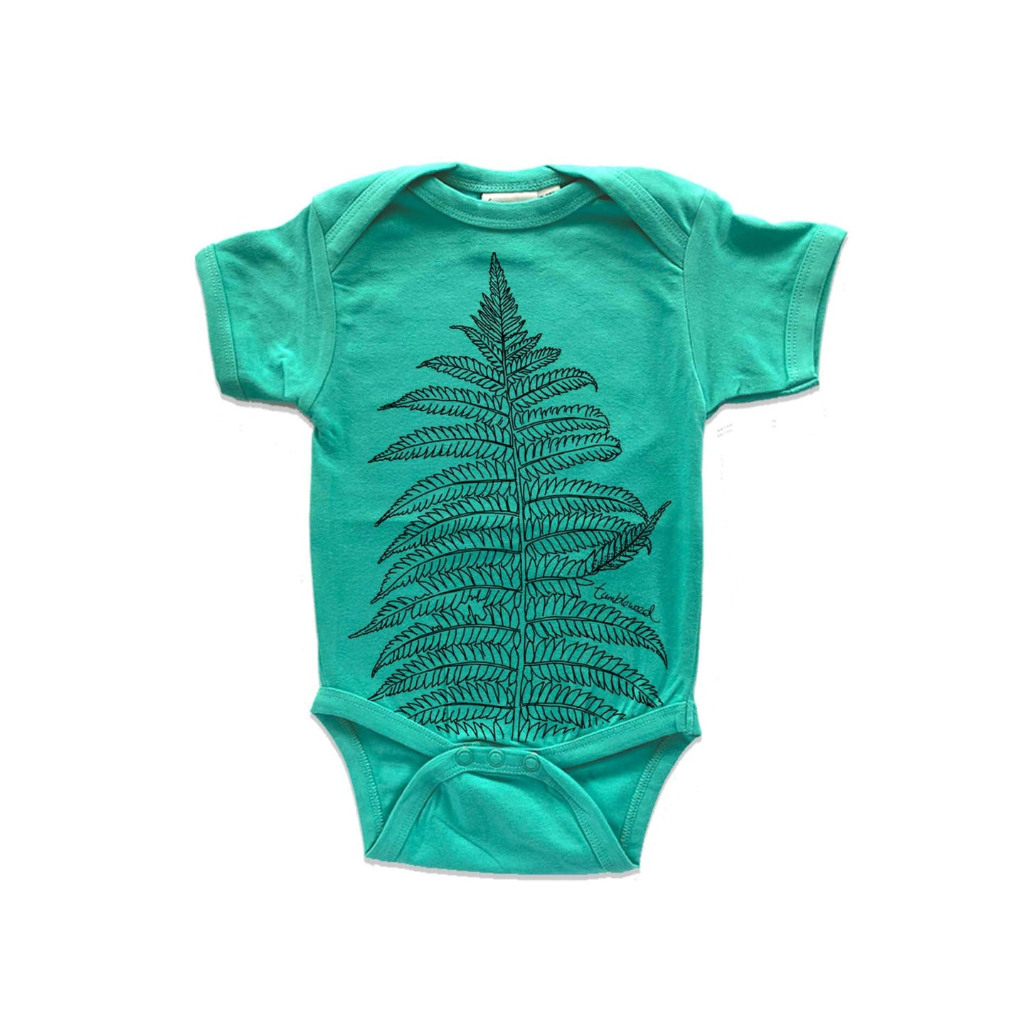 Silver fern/ponga Organic Cotton Baby Onesie