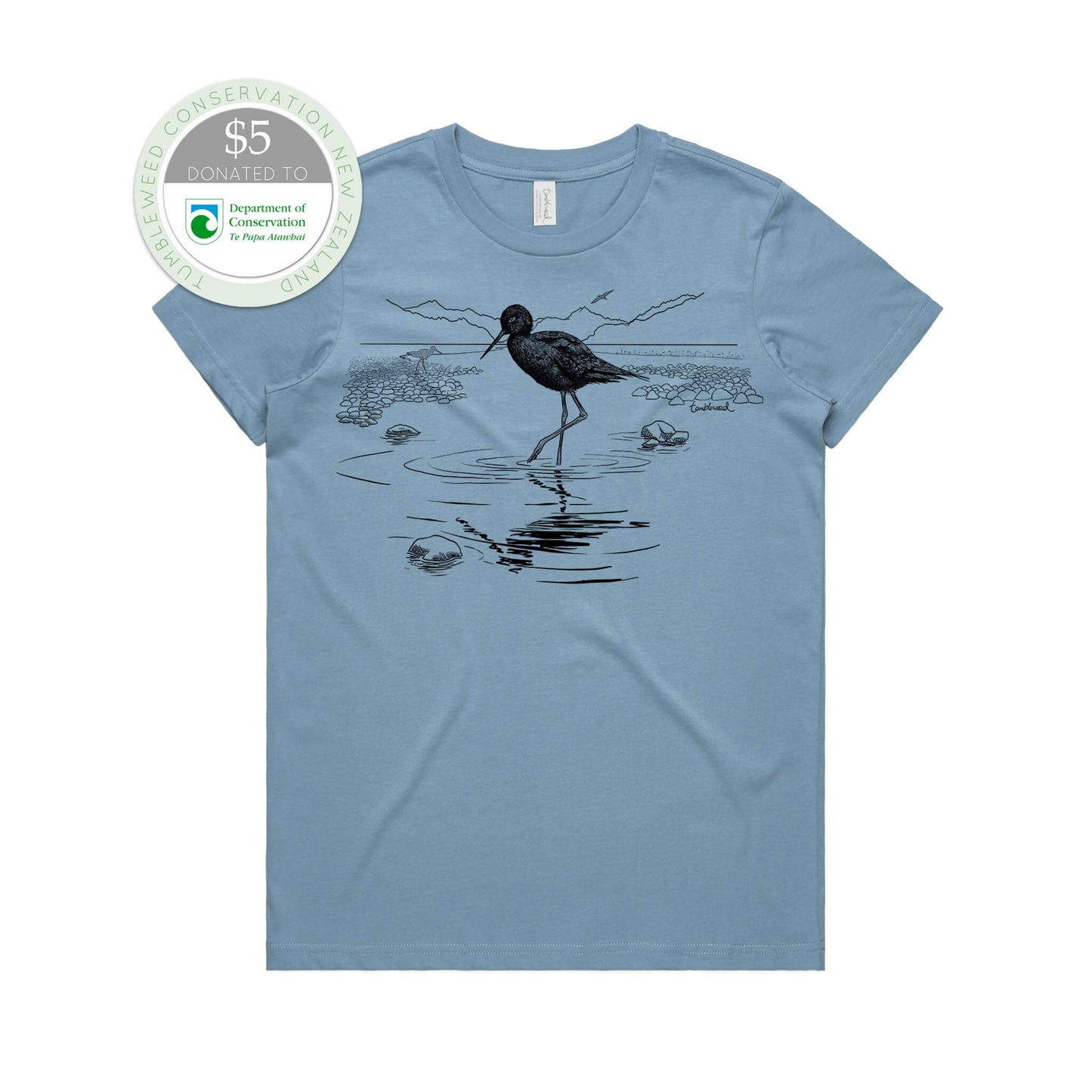 Black Stilt/Kakī T-shirt