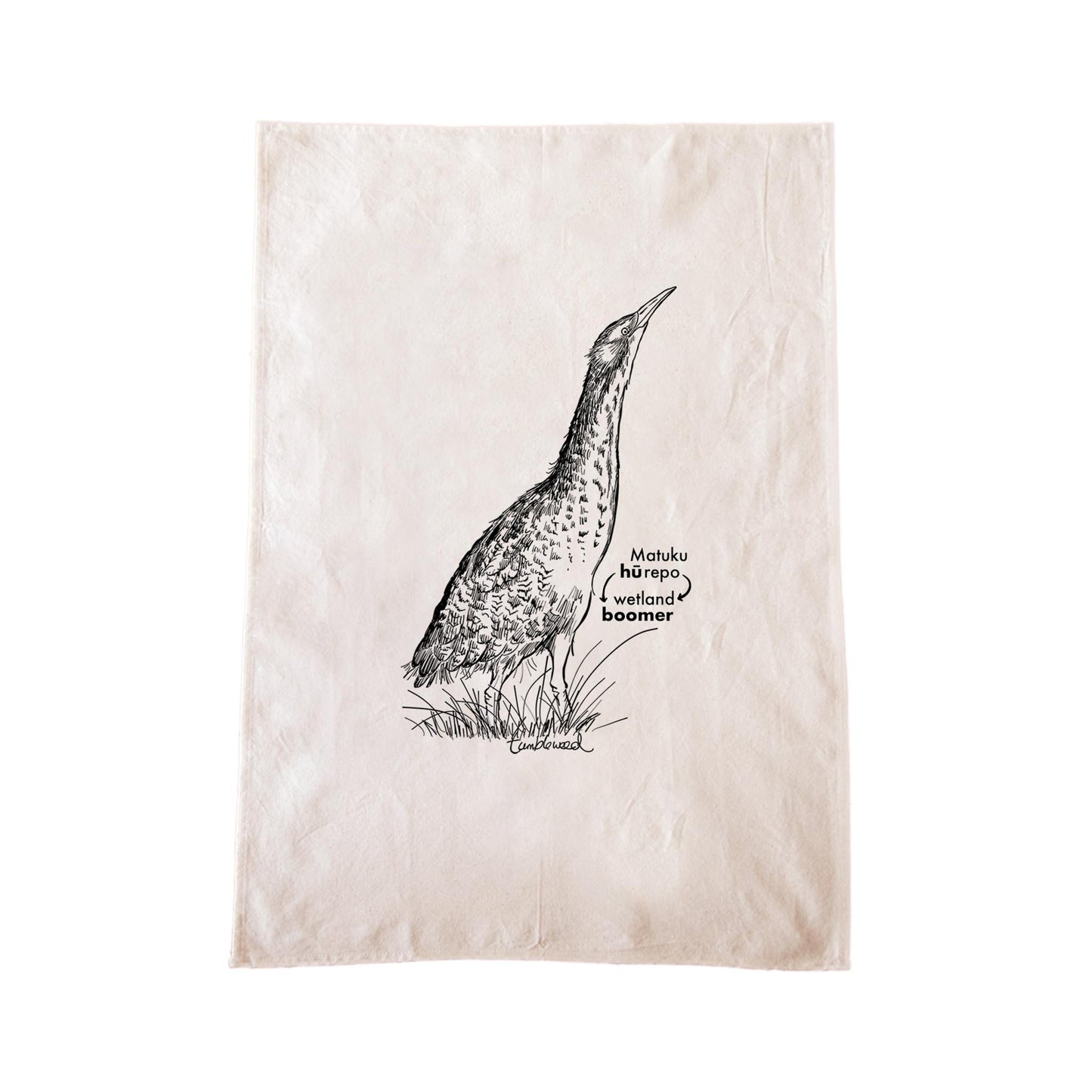 Matuku-hūrepo/bittern Tea Towel